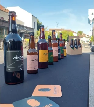 Bières artisanales blonde, ambrée, IPA et Stout à déguster lors des marchés de la Brasserie 