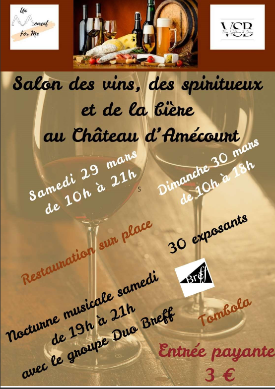 Salon des vins, des spiritueux et de la bière au Château d'Amécourt